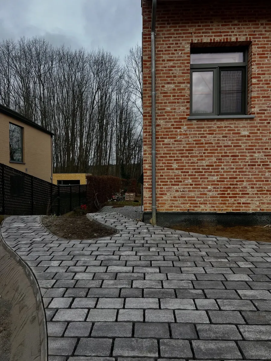 Oprit in klinkers